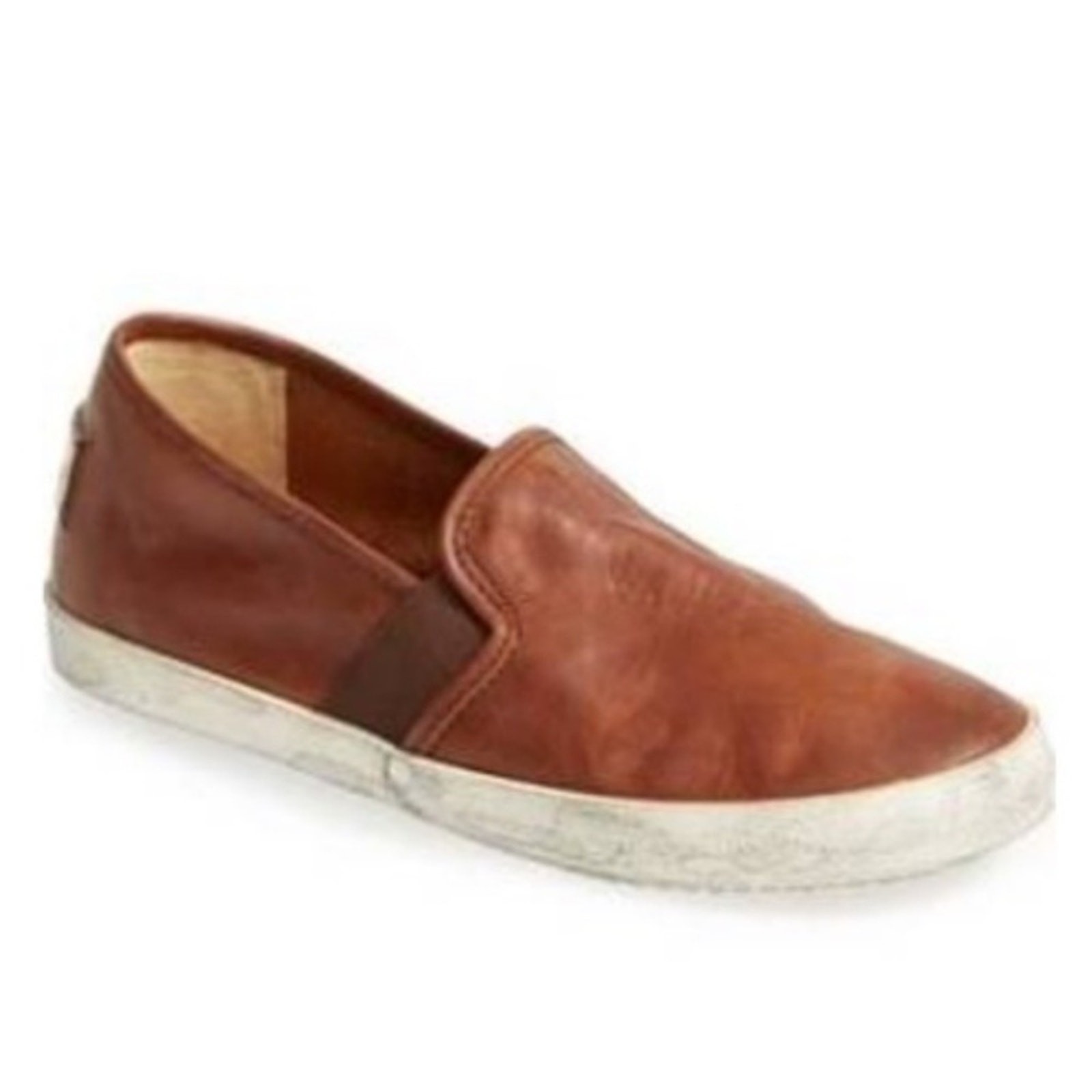 Frye Dylan Womens Brown Leather Sneaker Slip On Loafer Shoe Size 9 Minimalist